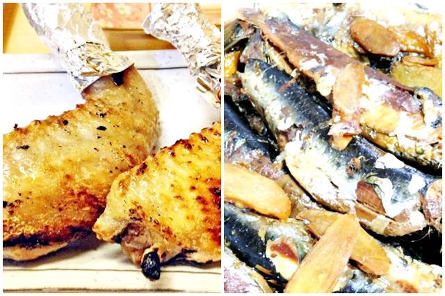 手羽先と煮魚
