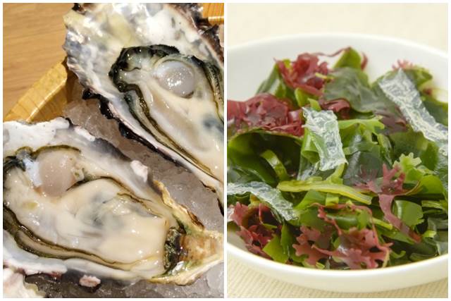 牡蠣と海藻